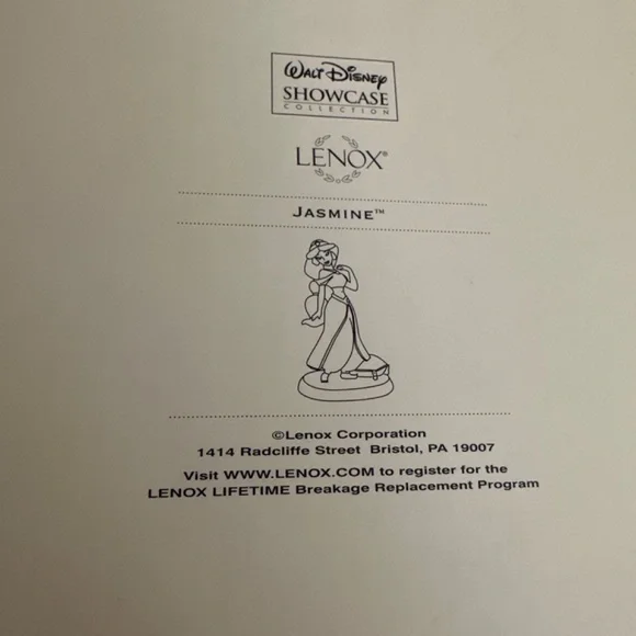 Disney Lenox Jasmine - Picture 2 of 2